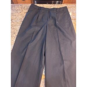 NWT Talbots Black Wool Blend Straight Leg Cropped Dress Pants Women's Sz 14 Vtg